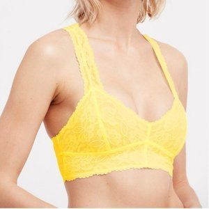 Free People Galloon Lace Racerback Yellow S S3